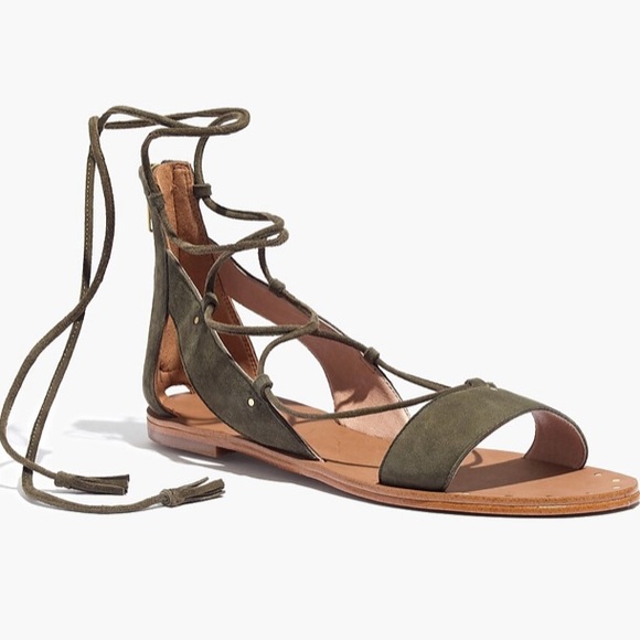 Madewell Shoes - Madewell The Bridget Lace-Up Gladiator Strappy Sandals Size 8.5